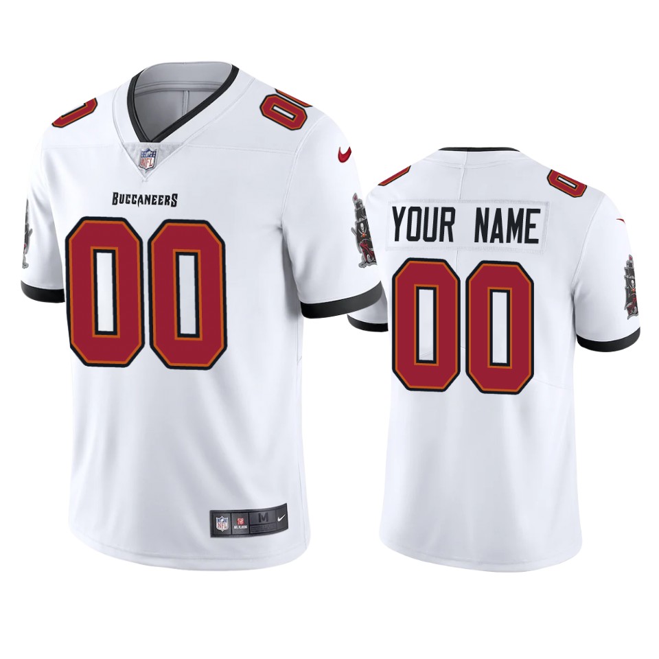 Men's Tampa Bay Buccaneers 2020 Active Player Custom White Vapor Untouchable Limited Stitched NFL Jersey (Check description if you want Women or Youth size)